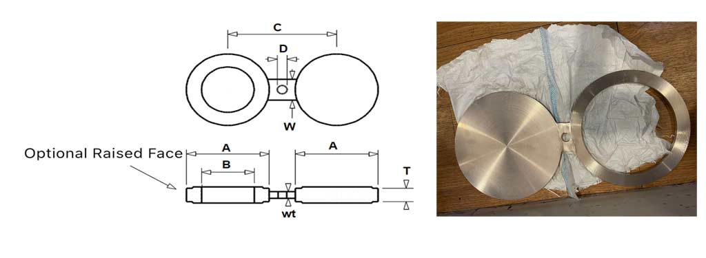 Spectacle Blind Flange Dimensions